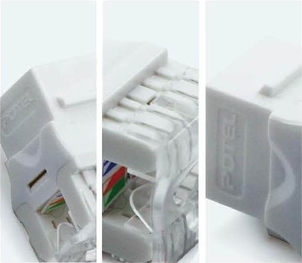 超六类<span>非屏蔽RJ45模块</span>结构图