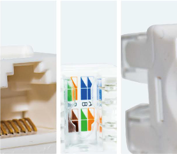 超五类<span>非屏蔽RJ45模块</span>结构图